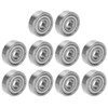 10Pcs Ball Bearings Stainless Steel WearResistant Quiet Skateboard Driver Accessories