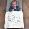 Azeeda 'Mr & Mrs Hearts' Cotton Baby Blanket/Shawl (BY00039757)