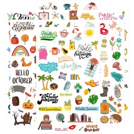 CIEMODA Holiday Seasonal Planner Stickers,Scrapbook Stickers,Vintage Seasonal Sticker,Daily Planners,Calendar Stickers for Adults Women Girls Lady