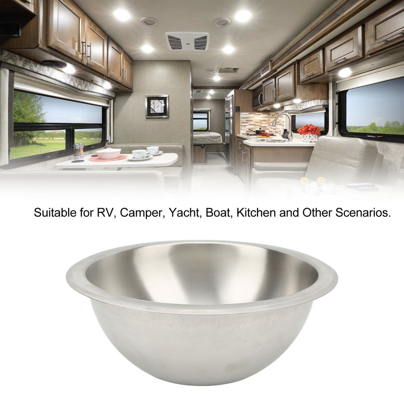 RV Kitchen Sink 304 Stainless Steel Wiredrawing Smoothing Space Saving