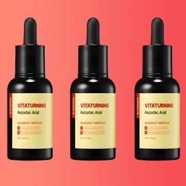 Merable Vita Turning Nanoshot Whitening Ampoule 30ml 3pcs Highly Concentrated Vitamin C Brightening / 메라블 비타터닝 나노샷 미백 앰플 30ml 3개 고농축 비타민C 브라이트닝