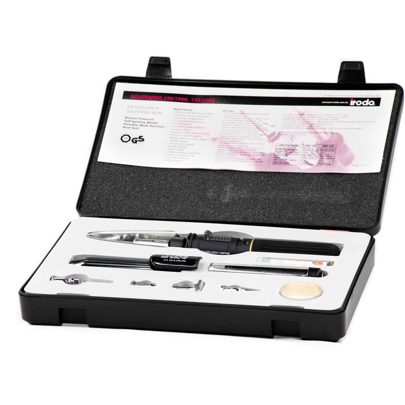 Iroda SOLDERPRO 100 Cordless Refillable Butane Soldering Iron and Torch