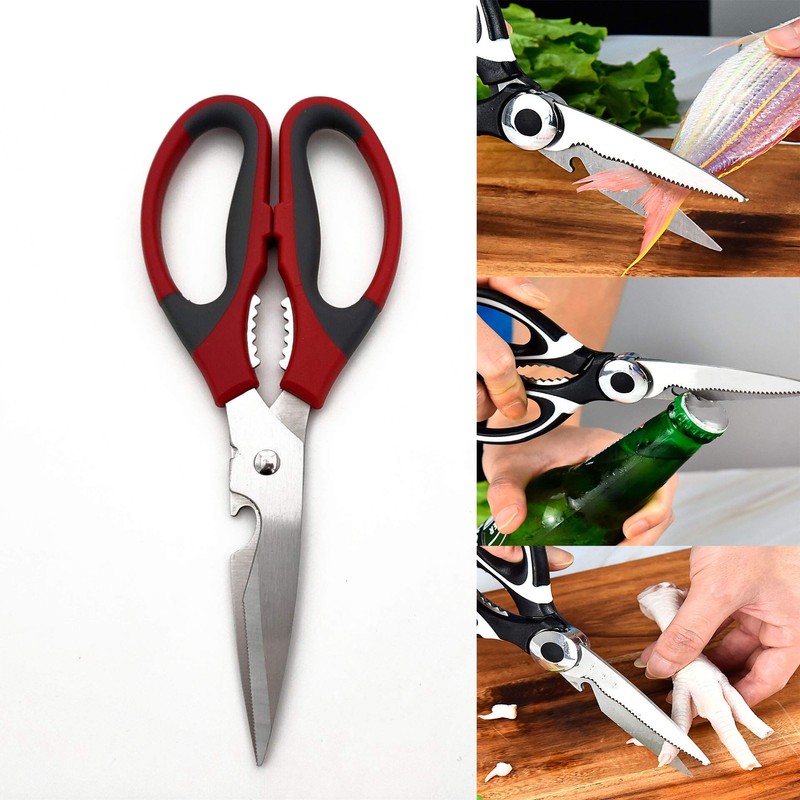 Accod Kitchen Scissor Stainless Steel Multi-Function Kitchen Scissors Sturdy Household