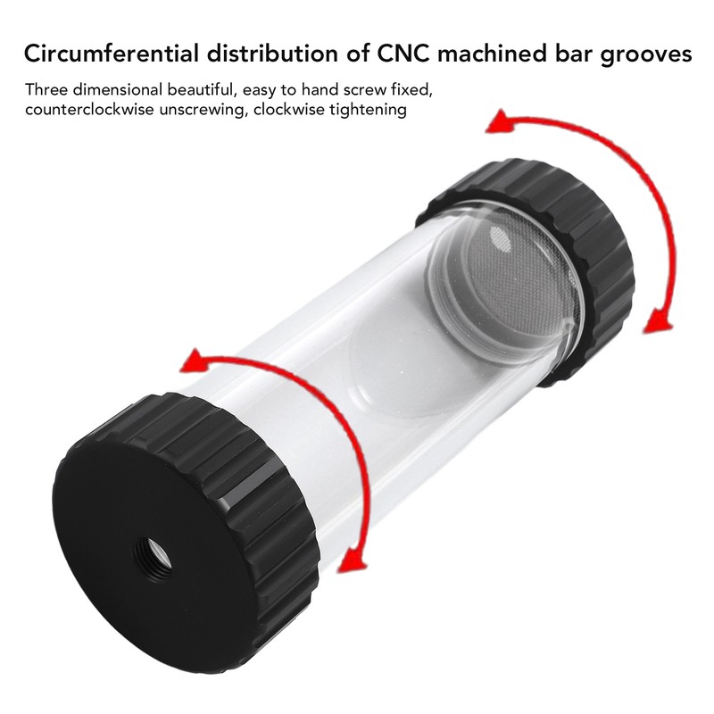Cylindrical Water Cooling Tank PC Water Tank Built in Filtration