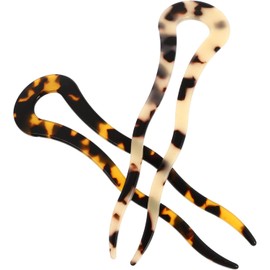 FOMIYES 2 Piezas Horquillas En Forma De U Onduladas Para Cabello Pasadores De Acetato Para Bollo Estilo FrancéS Accesorios Para Mujer Para Peinados Elegantes En Fiesta Y Uso Diario
