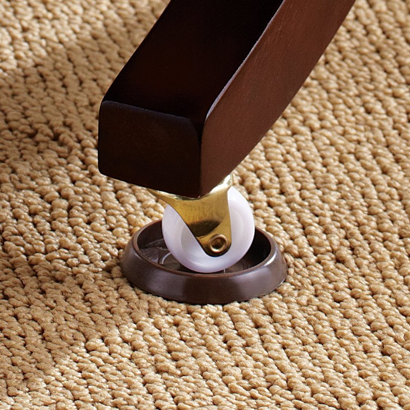 SoftTouch 1 11/16" Round Furniture Caster Cups for Carpet or
