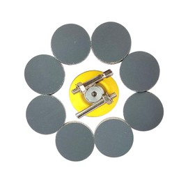 Wanmutrun 50MM Waterproof Sandpaper Hook and Loop 100pcs Grit 1000 Silicon Carbide Discs Suitable for Small Polishing Machines