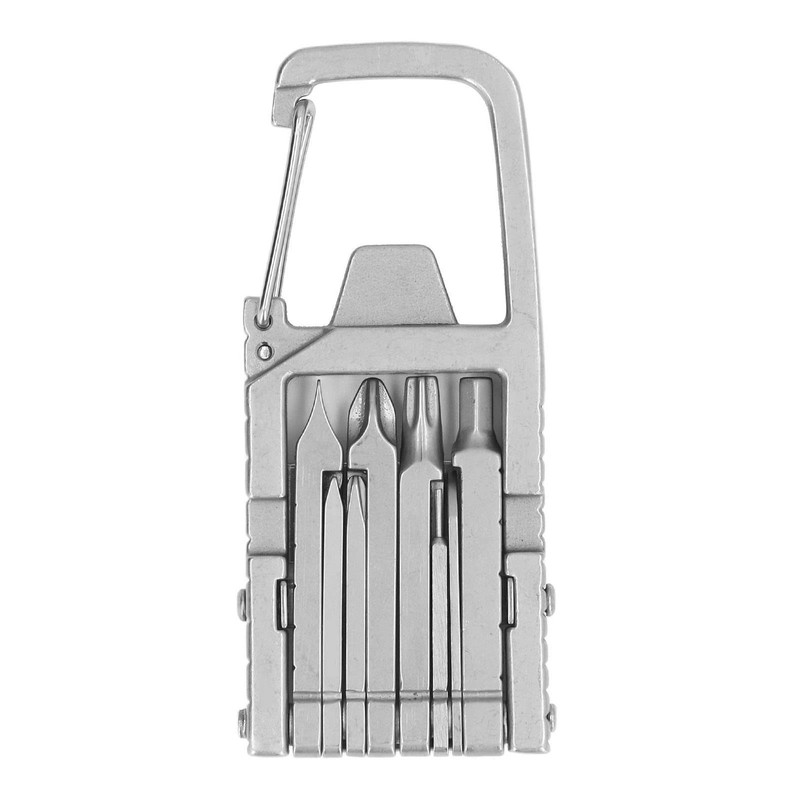 Multi Tools Key Ring, 12-in-1 Stainless Steel Multiple Screwdriver Bit,