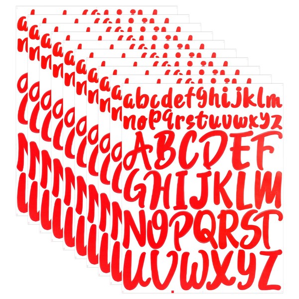520pcs Letters Stickers, 10 Sheets Vinyl Scrapbook Sticky Letter Decals
