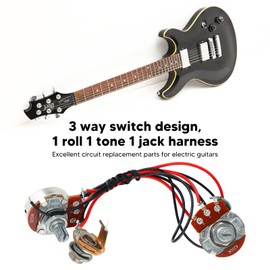 Bass Wiring Harness Prewired Kit 250K B250K Pots 1 Volume 1 Tone Jack