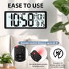 XREXS Large Digital Wall Clock Battery Operated with Backlight, 15"