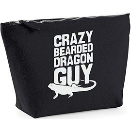 Hippowarehouse Crazy bearded dragon guy printed make up cosmetic wash bag 18x19x9cm
