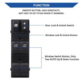 Obaee Botón de control de ventana maestra del lado del conductor compatible con Nissan Altima Replace 25401-ZN50B, 25401-ZN50C 25401-ZN50C