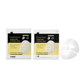 Bio Collagen Face Mask,Anti Wrinkle Mask,Advanced Snail Mucin & Collagen Hydrogel Face Mask - Korean Overnight Skincare for Glass Skin, Hydrating Anti-Aging Sheet Mask (Black1)