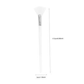 DECHOUS 2PCS Fan Shape Mask Brush with Wooden Handle for Precise Skin Care Application Comfortable Grip Facial Treatment Tool for Even Mask DIY and Hard to Reach Areas