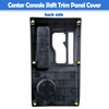 Silver Center Console Shifter Bezel Shift Panel Cover Cup Holder