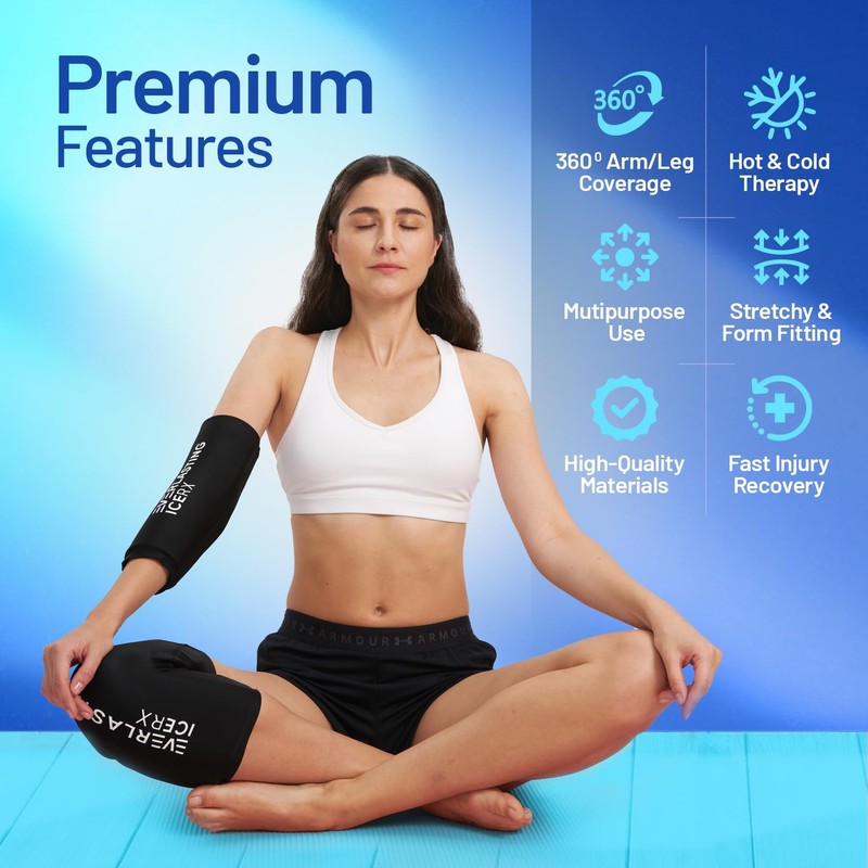 EverlastingIce Knee Ice Pack Wrap Compression Sleeve for Injuries |