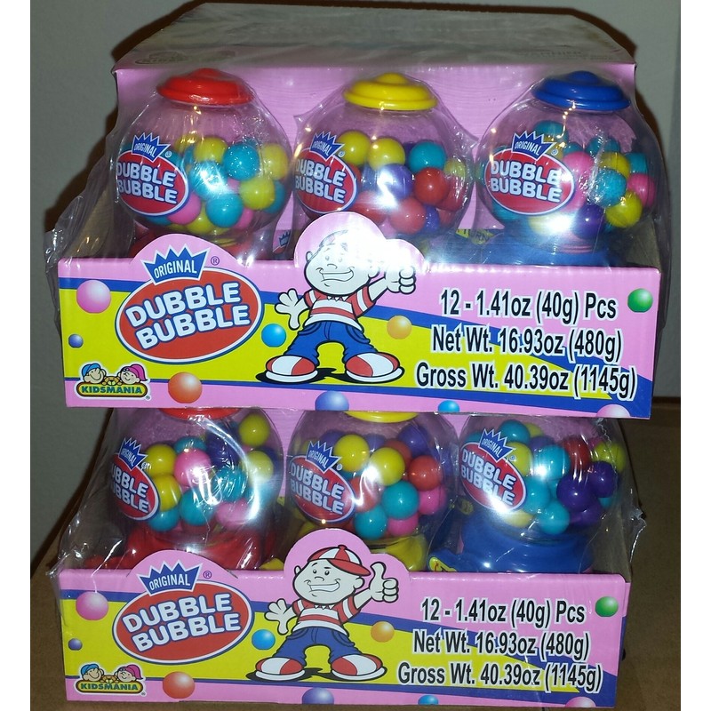 Kidsmania Original Dubble Bubble Mini Dispenser 24 Count - 2pack