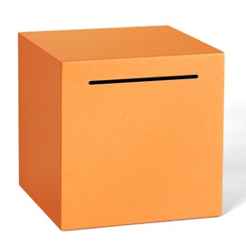 Piggy Bank for Adults Must Break to Open, Unbreakable Adults Piggy Bank Made of Stainless Steel, Metal Saving Bank (Orange, 4.72-inch)