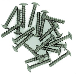 D3.5 (3.5mm x 16mm) Pozi Pan Screws for Plastic (Flanged - Trilobular) - Stainless Steel (A2) (Pack of 20)