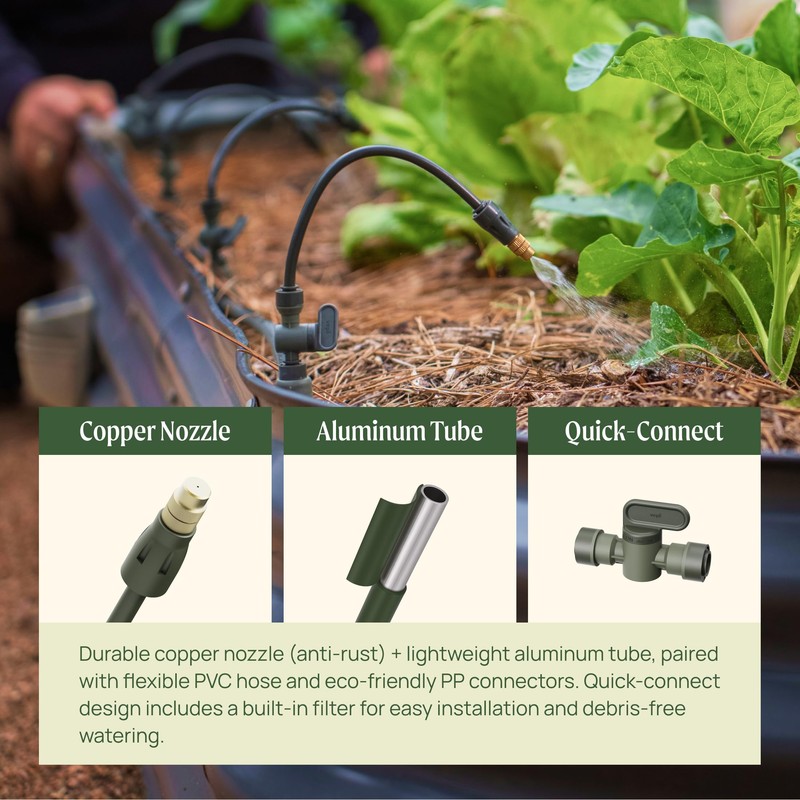 Vego Garden Irrigation Kit - Drip Irrigation System for Raised