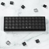 Arctic-Fox Low Profile Keycaps,Black PBT Doubleshot Click Text Clear Key