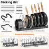 MUDEELA Pots and Pans Organizer Rack for under Cabinet, Expandable