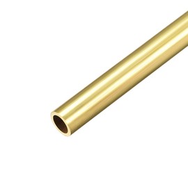 sourcing map Brass Round Tube, 300mm Length 10mm OD 1mm Wall Thickness, Seamless Straight Pipe Tubing
