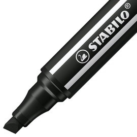 Premium Fibre-Tip Pen with Chisel Tip - STABILO Pen 68 MAX - Pack of 5 - Black