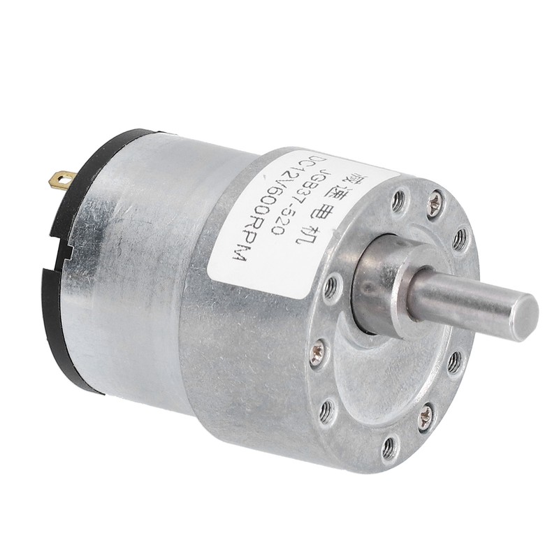 JGB37‑520 12V 600RPM DC Worm Gear Motor Turbo Reducer Shaft