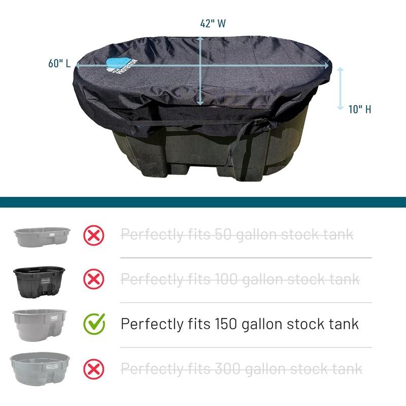150 Gallon Oval Stock Tank Cover Ice Water Therapy Ice