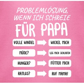 Shirtracer - Baby Bodysuit Boy Girl - Gift for Father's Day - Problem Solving When I Scream for Dad White, 2 Pink