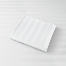Solo sábanas planas de algodón, 600 hilos, 100 % algodón, sábana encimera de tamaño completo, solo 1 pieza, fresco, transpirable, arrugado (rayas blancas, 1 unidad)