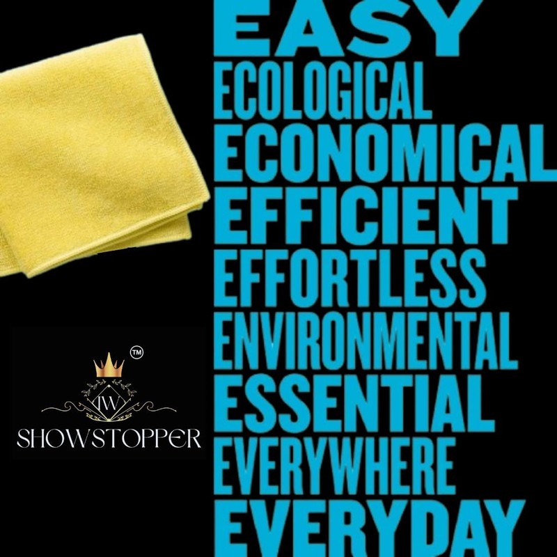 DCS Microfibre Cleaning Cloth, Yellow, Pack of 20, Large Size: