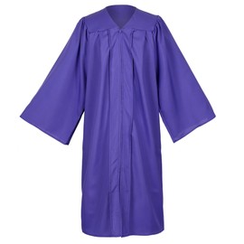 Erligo Unisex Matte Choir Robes for Church Adults, Graduation Gown Only for High School and Bachelor (51, Purple)