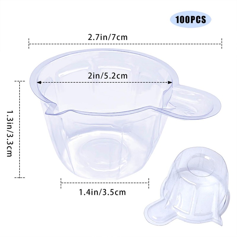 100 Pack Urine Cups, Pee Cup, 40ml Plastic Urine Cups