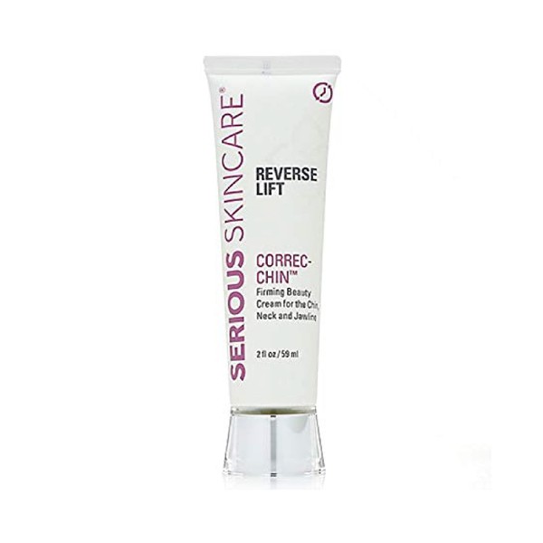 Serious Skincare Reverse Lift Correc-Chin Firming Cream for Lifted Chin, Neck & Jawline – with Argifirm Proprietary Lifting Complex - Algae extract - Hydrolyzed Collagen – Glaucine - 2 oz.