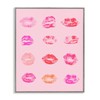 Stupell Industries Lipstick Kiss Pattern Framed Giclee Art Design by