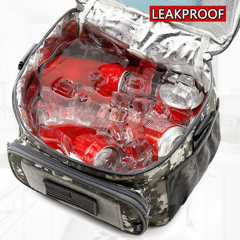 FlowFly Tactical Lunch Bag Large Insulated Lunch Box Cooler Tote