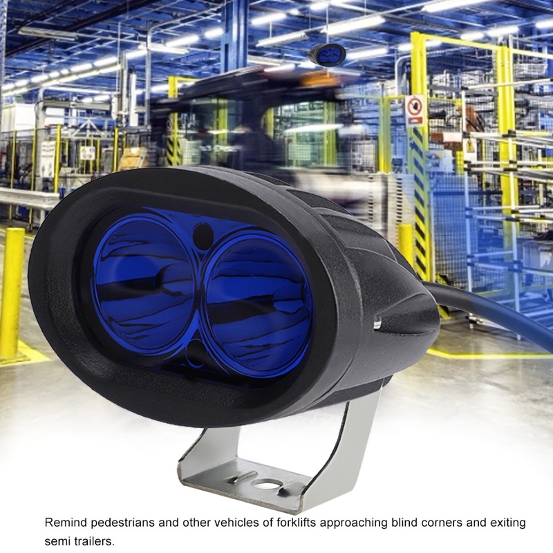 LED Forklift Truck Blue Warning Lamp Safety Working Spot Light