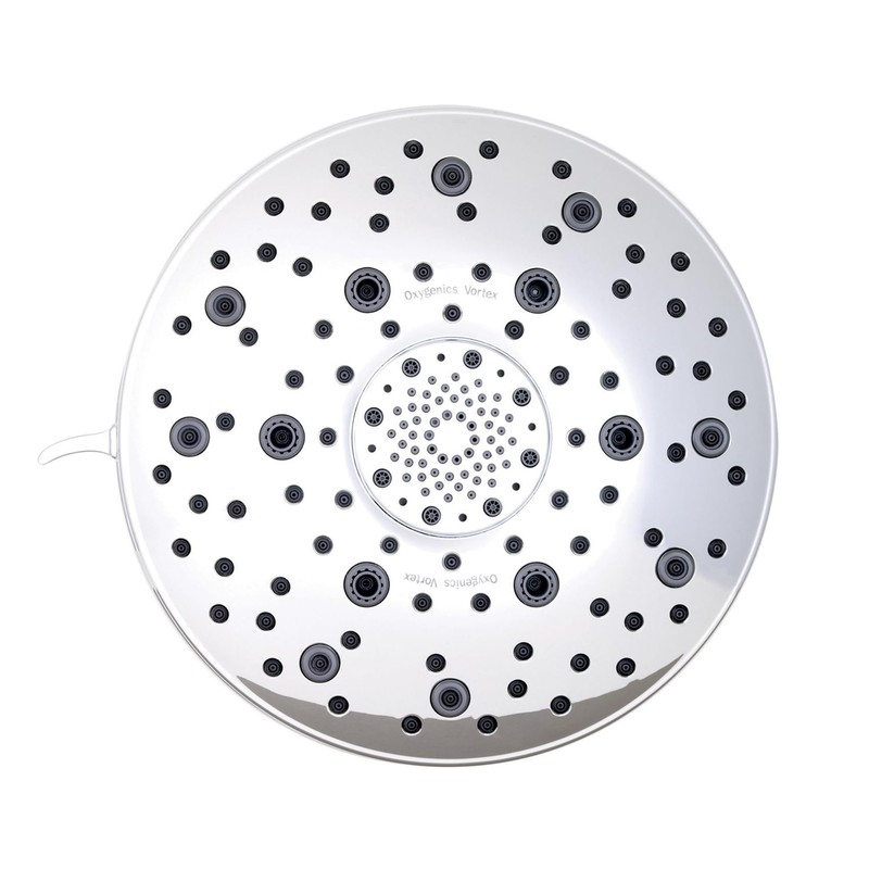 Oxygenics Vortex with Arm Chrome Rain Shower Head 1.8-GPM (6.8-LPM)