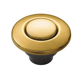 Moen Brushed Gold Garbage Disposal Air Switch Coordinating Decorative Button, Decorative Button Only, Housing Required, AS-4201-BG