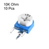 sourcing map Trimmer Potentiometer Top Adjustment Horizontal Variable Resistance 10K