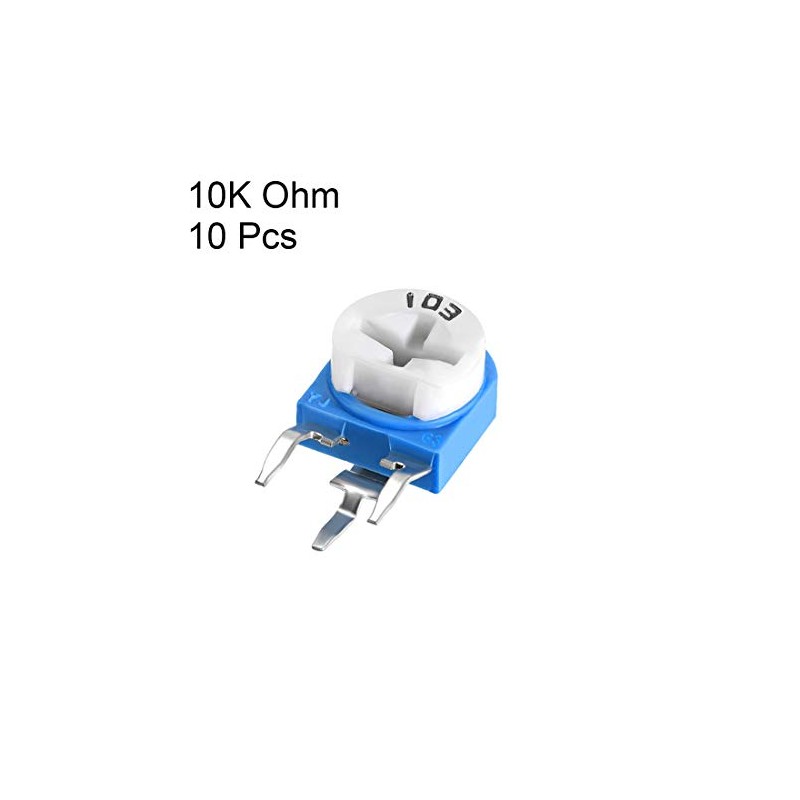 sourcing map Trimmer Potentiometer Top Adjustment Horizontal Variable Resistance 10K