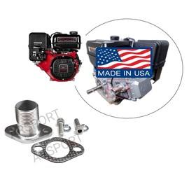 ARSPORT Exhaust Adaptor Male 1'' Flange Compatible for: Predator Max 459, DuroMa XP16HPE 420cc, DuroMa XP18HPE 457cc Metal