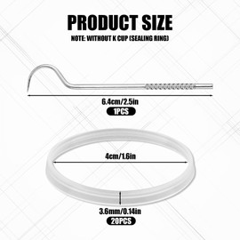 20 Pcs Silicone Gaskets with Circle Crochet for Keurig Stainless Steel Refillable K Cup, Reusable Silicone Seals Gasket Ring Replacement for Keurig Reusable k Cup Coffee Filter