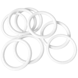 cyclingcolors 10 x Curtain Rings Curtain Rings Curtain Hanging Rings Curtain Rods Plastic White 30 mm Inner Diameter