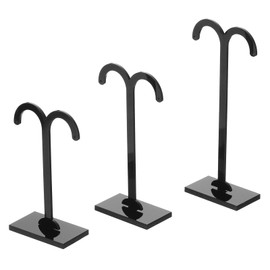 PATIKIL Earring Display Stand,6pcs Acrylic Earring Holder Earring Stands Storage Organizer M Display Stand for Jewelry Photography Necklace,Black