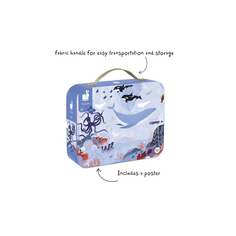 Janod 100 Piece Arctic Ocean Floor Puzzle - Ages 6+