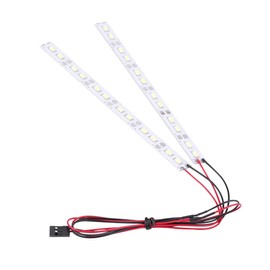 6V LED Strip, Suitable for 1/8, 1/10 RC Car with 24 LEDs, 6.5 Inch Length, Direct Power Supply From Receiver, Plastic + Metal, As Pictured, 17G Weight, RC Accessories, Default